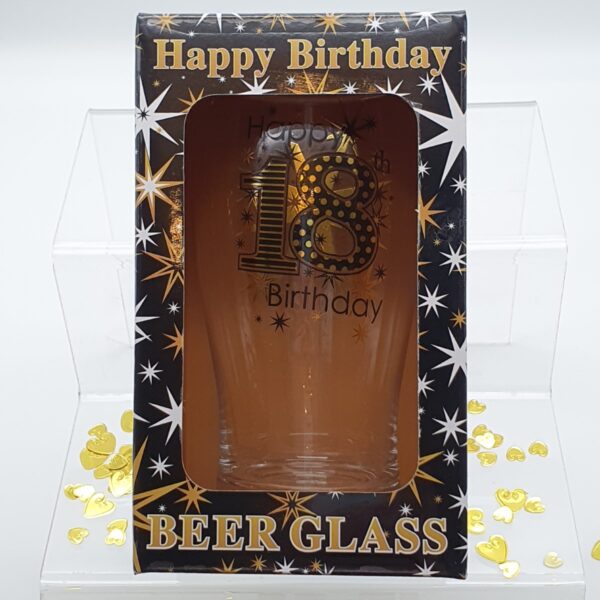18th Black and Gold Beer Glass - Image 4