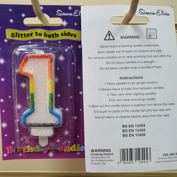 Large Multi-Coloured Number Candles - Image 2